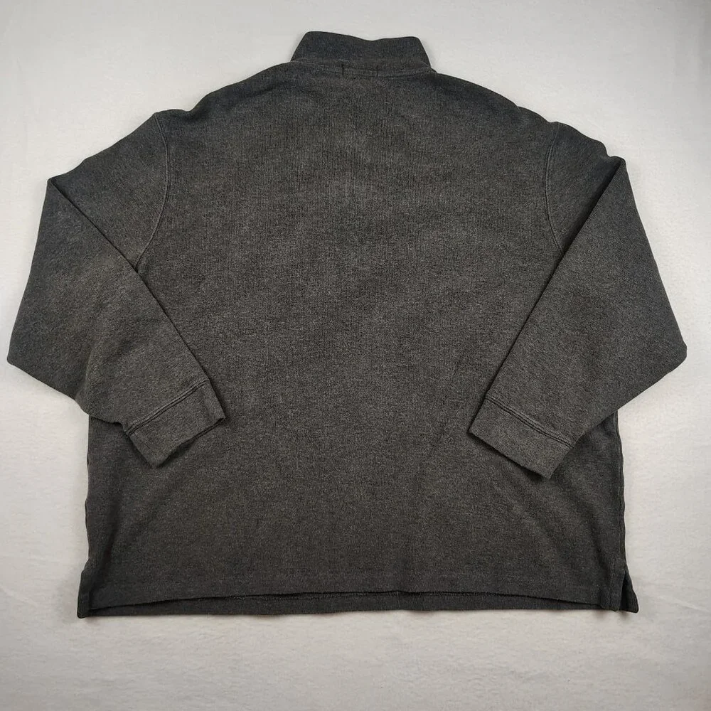 Polo Ralph Lauren Pullover Sweater Mens 2XL Gray 1/4 Zip